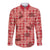 Red Palaka Hawaii Cowboy Long Sleeve Button Shirt Puakenikeni Lei Paniolo Papale Seamless Vibes - Polynesian Pride
