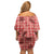 Red Palaka Hawaii Cowboy Off Shoulder Short Dress Puakenikeni Lei Paniolo Papale Seamless Vibes - Polynesian Pride