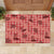 Red Palaka Hawaii Cowboy Rubber Doormat Puakenikeni Lei Paniolo Papale Seamless Vibes - Polynesian Pride