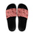 Red Palaka Hawaii Cowboy Slide Sandals Puakenikeni Lei Paniolo Papale Seamless Vibes - Polynesian Pride