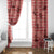 Red Palaka Hawaii Cowboy Window Curtain Puakenikeni Lei Paniolo Papale Seamless Vibes - Polynesian Pride