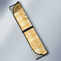 Yellow Palaka Hawaii Cowboy Auto Sun Shade Puakenikeni Lei Paniolo Papale Seamless Vibes - Polynesian Pride