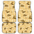 Yellow Palaka Hawaii Cowboy Car Mats Puakenikeni Lei Paniolo Papale Seamless Vibes - Polynesian Pride