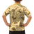 Yellow Palaka Hawaii Cowboy Family Matching Off The Shoulder Long Sleeve Dress and Hawaiian Shirt Puakenikeni Lei Paniolo Papale Seamless Vibes - Polynesian Pride