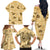 Yellow Palaka Hawaii Cowboy Family Matching Off The Shoulder Long Sleeve Dress and Hawaiian Shirt Puakenikeni Lei Paniolo Papale Seamless Vibes - Polynesian Pride