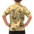 Yellow Palaka Hawaii Cowboy Family Matching Off Shoulder Maxi Dress and Hawaiian Shirt Puakenikeni Lei Paniolo Papale Seamless Vibes - Polynesian Pride