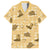 Yellow Palaka Hawaii Cowboy Family Matching Off Shoulder Maxi Dress and Hawaiian Shirt Puakenikeni Lei Paniolo Papale Seamless Vibes - Polynesian Pride