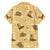 Yellow Palaka Hawaii Cowboy Family Matching Off Shoulder Short Dress and Hawaiian Shirt Puakenikeni Lei Paniolo Papale Seamless Vibes - Polynesian Pride