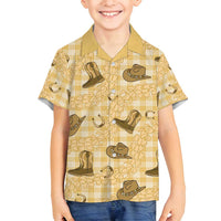 Yellow Palaka Hawaii Cowboy Family Matching Puletasi and Hawaiian Shirt Puakenikeni Lei Paniolo Papale Seamless Vibes - Polynesian Pride