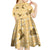 Yellow Palaka Hawaii Cowboy Kid Short Sleeve Dress Puakenikeni Lei Paniolo Papale Seamless Vibes - Polynesian Pride