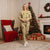 Yellow Palaka Hawaii Cowboy Christmas Pajama Set Puakenikeni Lei Paniolo Papale Seamless Vibes - Polynesian Pride