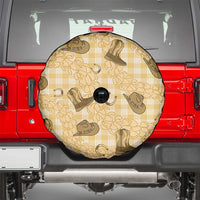 Yellow Palaka Hawaii Cowboy Spare Tire Cover Puakenikeni Lei Paniolo Papale Seamless Vibes - Polynesian Pride