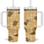 Yellow Palaka Hawaii Cowboy Tumbler With Handle Puakenikeni Lei Paniolo Papale Seamless Vibes - Polynesian Pride
