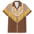 Aloha Hawaii Cowboy Custome Family Matching Off The Shoulder Long Sleeve Dress and Hawaiian Shirt Puakenikeni Lei Palaka Tassel Style - Polynesian Pride