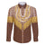 Aloha Hawaii Cowboy Custome Family Matching Off The Shoulder Long Sleeve Dress and Hawaiian Shirt Puakenikeni Lei Palaka Tassel Style - Polynesian Pride