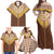 Aloha Hawaii Cowboy Custome Family Matching Off Shoulder Maxi Dress and Hawaiian Shirt Puakenikeni Lei Palaka Tassel Style - Polynesian Pride