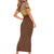 Aloha Hawaii Cowboy Custome Family Matching Short Sleeve Bodycon Dress and Hawaiian Shirt Puakenikeni Lei Palaka Tassel Style - Polynesian Pride