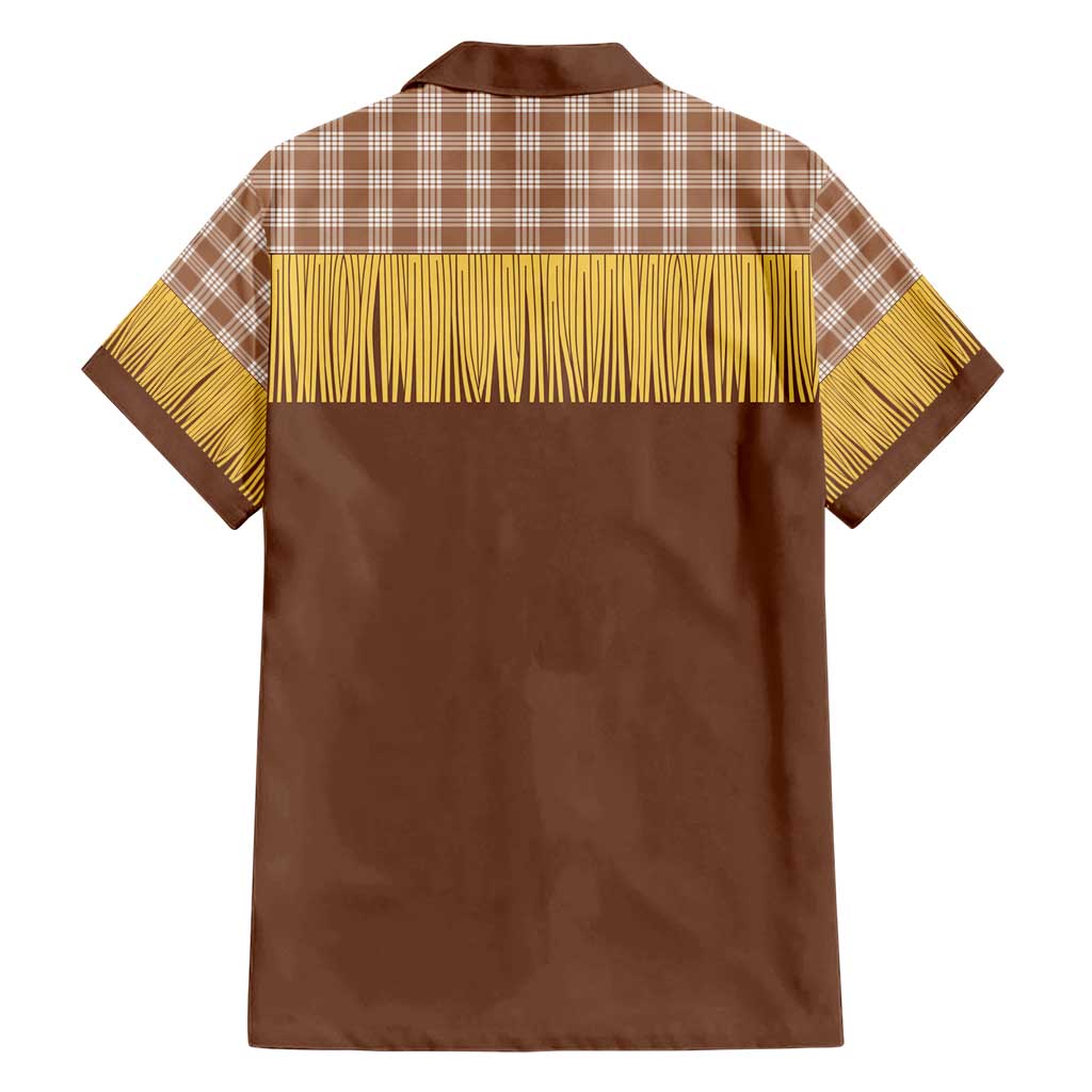 Aloha Hawaii Cowboy Custome Hawaiian Shirt Puakenikeni Lei Palaka Tassel Style - Polynesian Pride