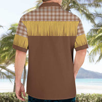 Aloha Hawaii Cowboy Custome Hawaiian Shirt Puakenikeni Lei Palaka Tassel Style - Polynesian Pride