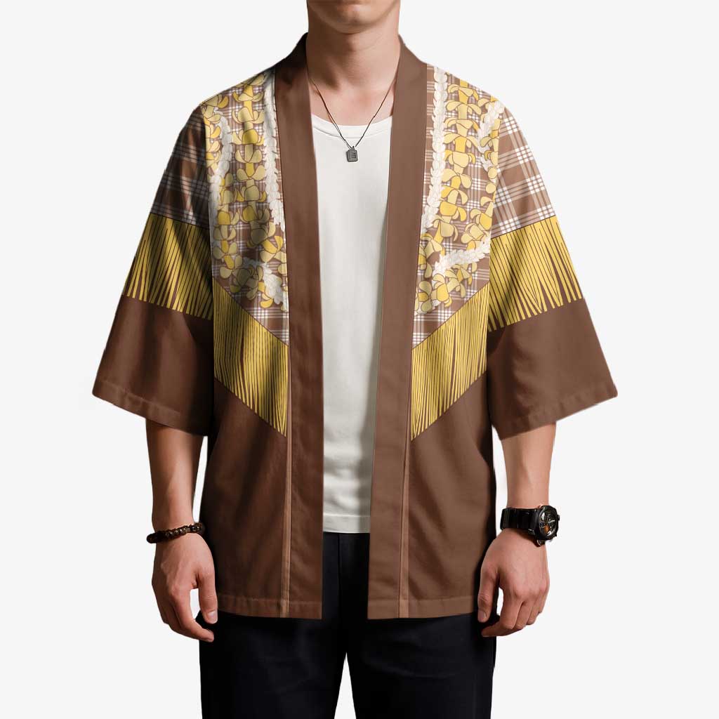 Aloha Hawaii Cowboy Custome Kimono Puakenikeni Lei Palaka Tassel Style - Polynesian Pride