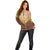 Aloha Hawaii Cowboy Custome Off Shoulder Sweater Puakenikeni Lei Palaka Tassel Style - Polynesian Pride