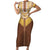 Aloha Hawaii Cowboy Custome Short Sleeve Bodycon Dress Puakenikeni Lei Palaka Tassel Style - Polynesian Pride