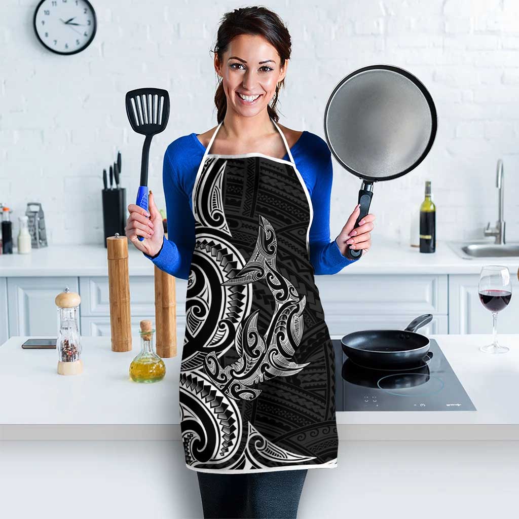New Zealand Hammerhead Shark Apron Maori Haehae Mangopare Black - Polynesian Pride