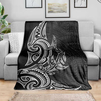 New Zealand Hammerhead Shark Blanket Maori Haehae Mangopare Black - Polynesian Pride