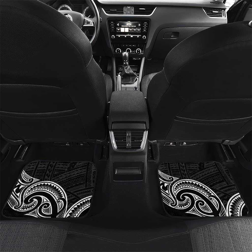 New Zealand Hammerhead Shark Car Mats Maori Haehae Mangopare Black - Polynesian Pride