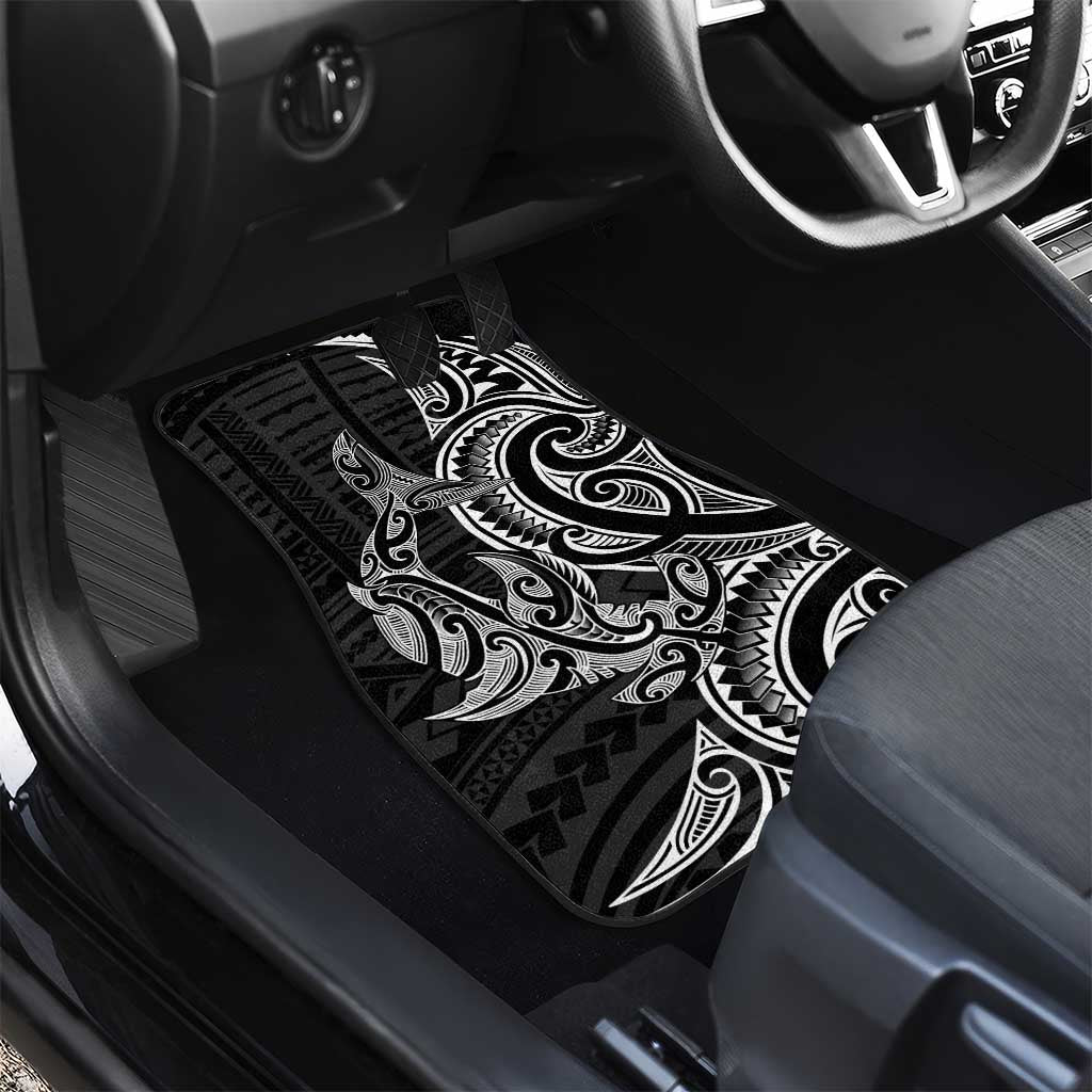 New Zealand Hammerhead Shark Car Mats Maori Haehae Mangopare Black - Polynesian Pride