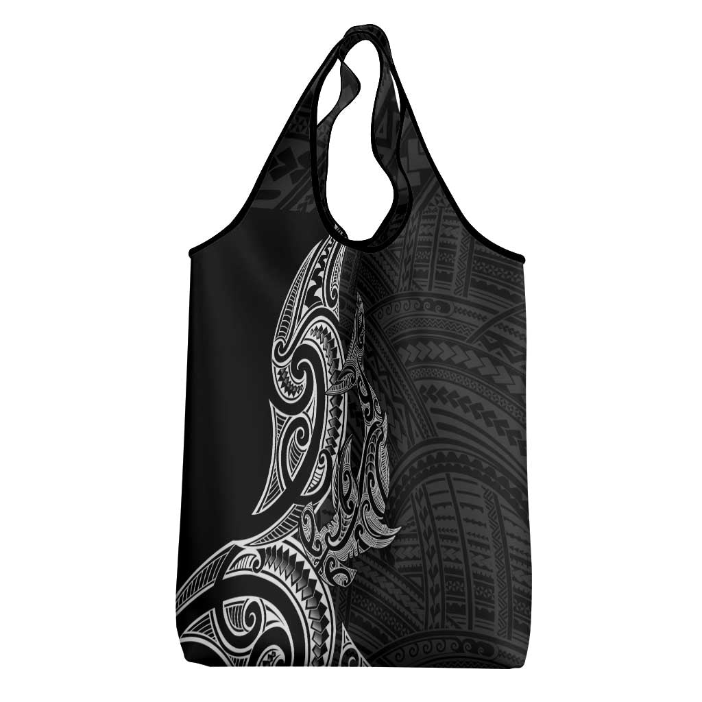 New Zealand Hammerhead Shark Grocery Bag Maori Haehae Mangopare Black - Polynesian Pride