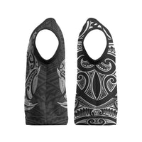 New Zealand Hammerhead Shark Christmas Knitted V-Neck Vest Maori Haehae Mangopare Black - Polynesian Pride