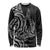 New Zealand Hammerhead Shark Long Sleeve Shirt Maori Haehae Mangopare Black - Polynesian Pride