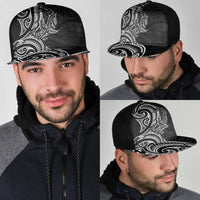 New Zealand Hammerhead Shark Mesh Trucker Cap Maori Haehae Mangopare Black - Polynesian Pride