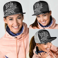 New Zealand Hammerhead Shark Mesh Trucker Cap Maori Haehae Mangopare Black - Polynesian Pride