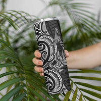 New Zealand Hammerhead Shark Skinny Tumbler Maori Haehae Mangopare Black - Polynesian Pride