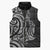 New Zealand Hammerhead Shark Sleeveless Puffer Jacket Maori Haehae Mangopare Black - Polynesian Pride