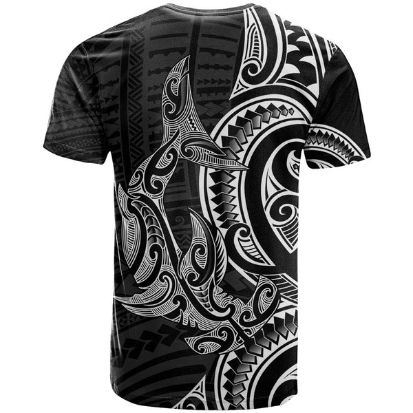 New Zealand Hammerhead Shark T Shirt Maori Haehae Mangopare Black LT14