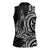New Zealand Hammerhead Shark Women Sleeveless Polo Shirt Maori Haehae Mangopare Black - Polynesian Pride