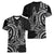 New Zealand Hammerhead Shark Women V-Neck T-Shirt Maori Haehae Mangopare Black - Polynesian Pride