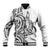 New Zealand Hammerhead Shark Baseball Jacket Maori Haehae Mangopare White - Polynesian Pride