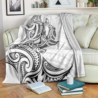 New Zealand Hammerhead Shark Blanket Maori Haehae Mangopare White - Polynesian Pride