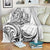 New Zealand Hammerhead Shark Blanket Maori Haehae Mangopare White - Polynesian Pride