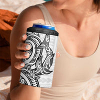 New Zealand Hammerhead Shark 4 in 1 Can Cooler Tumbler Maori Haehae Mangopare White - Polynesian Pride