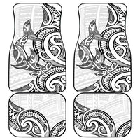 New Zealand Hammerhead Shark Car Mats Maori Haehae Mangopare White - Polynesian Pride