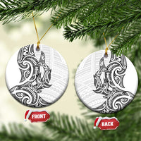 New Zealand Hammerhead Shark Ceramic Ornament Maori Haehae Mangopare White - Polynesian Pride