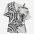 New Zealand Hammerhead Shark Cross Shoulder Shirt Maori Haehae Mangopare White - Polynesian Pride