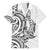 New Zealand Hammerhead Shark Family Matching Off Shoulder Maxi Dress and Hawaiian Shirt Maori Haehae Mangopare White - Polynesian Pride