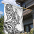New Zealand Hammerhead Shark Garden Flag Maori Haehae Mangopare White - Polynesian Pride