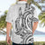 New Zealand Hammerhead Shark Hawaiian Shirt Maori Haehae Mangopare White - Polynesian Pride